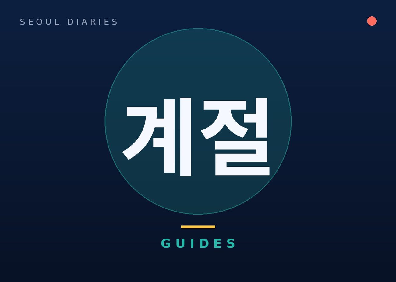 Designed cover — Seoul Diaries Guides