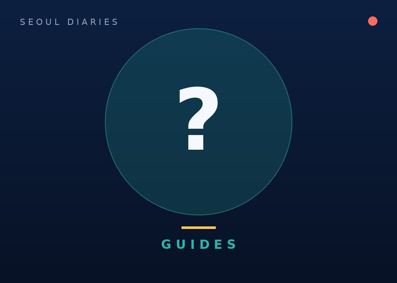 Designed cover — Seoul Diaries Guides