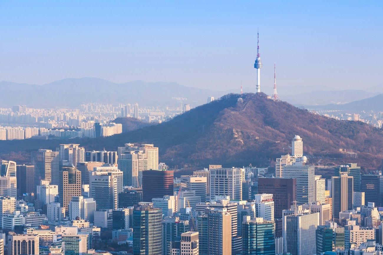 Seoul skyline with N Seoul Tower
